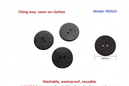 pps coin button type reusable washable rfid uhf 1-2m Clothing tag Model:YR2525 