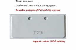 sports timing chip uhf rfid reusable pvc waterproof shoe tag Model:YR7535