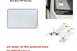 ISO18000 6B vehicle uhf rfid anti temper tag sticker long range car uhf rfid windshield label access control parking Model：YR7015-6B