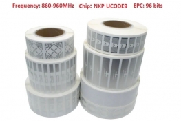 Cheapest UHF RFID Tag U9 Chip RFID Wet Inlay UHF 860-960MHz Adhesive Sticker 6C Tag EPC Gen2 Model:U9 wet inlay