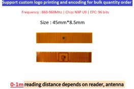 Long Range ISO18000-6C RFID FPC Inlay UHF Tire Tag High Temperature Resistant For RFID Tire Transportation Car Tracking Model:FPC-4508