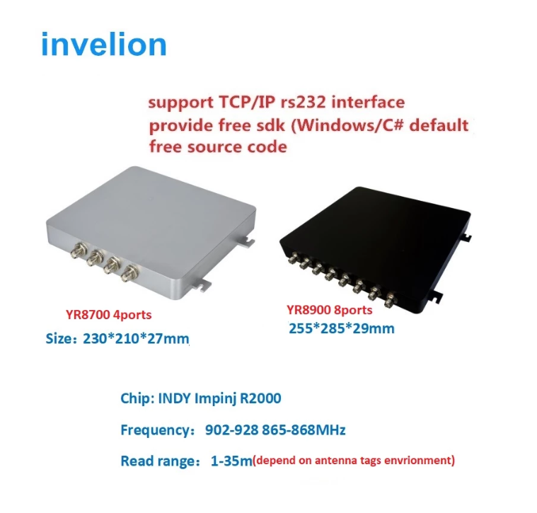 4 ports long range fixed uhf rfid reader sports racing timing system speedway impinj r2000 chip