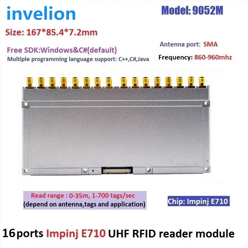 700pcs/s Inventory Speed 16 Antenna Ports uhf rfid reader module impinj E710 for Garbage Truck Management Model：YPD9052M